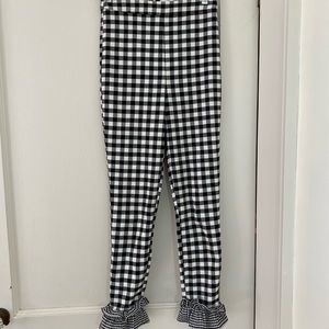 Lovers+friends plaid ruffle pants size XXS
